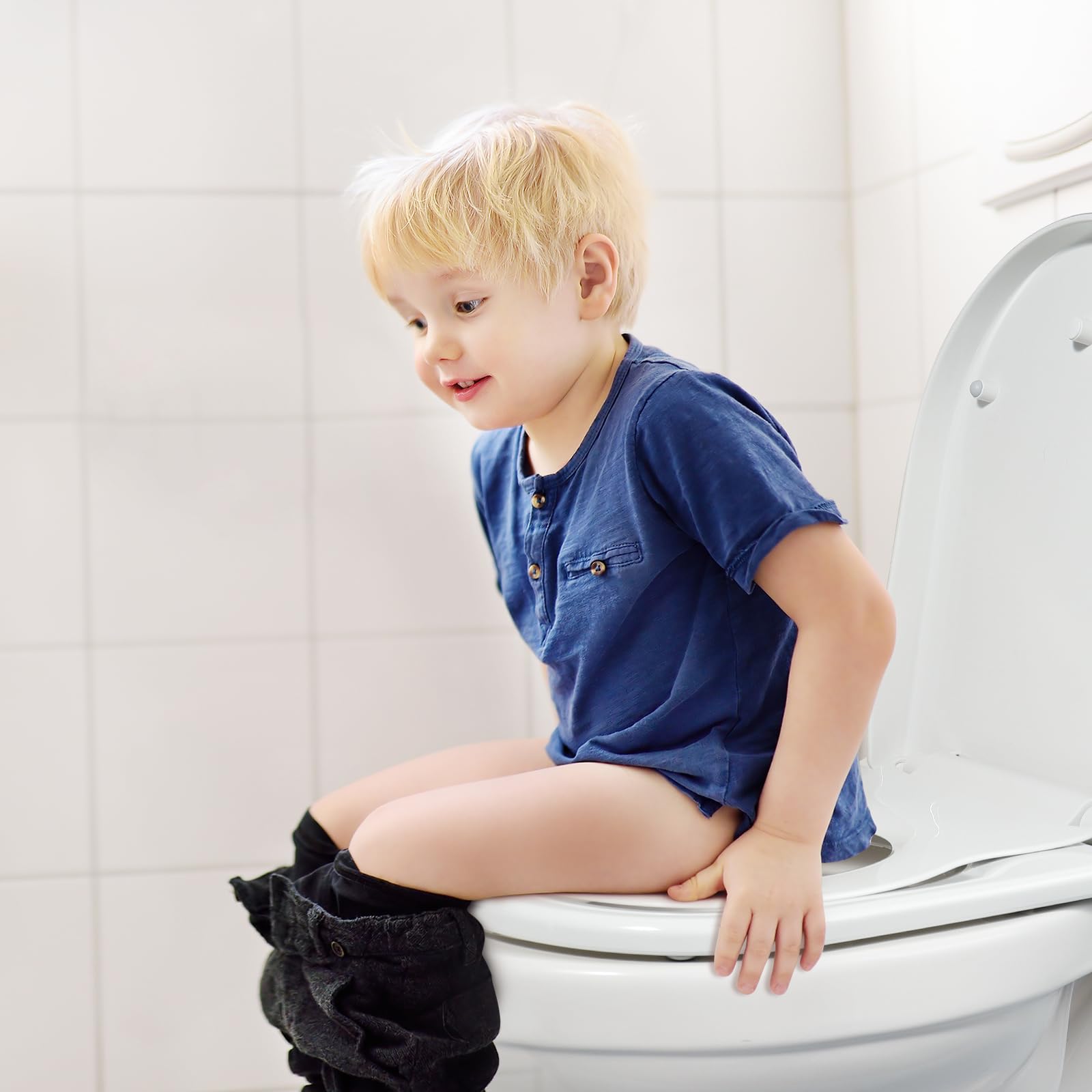 SAMODRA Tapa wc Universal Tapa Inodoro Universal Reductor wc Niños Asientos para inodoro Asientos para WC Toilet Seat Tapa de Inodoro Asiento de Inodoro (Forma D)