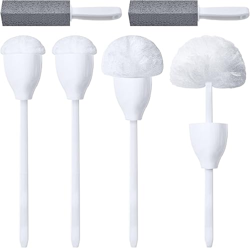 Cepillo suave para fregona de inodoro, cepillos de inodoro antiarañazos con mango largo