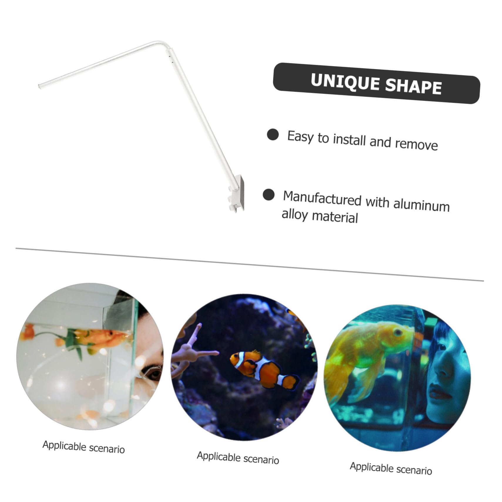 Operitacx Supporto Per Luci Per Acquari in Alluminio Supporto Per Illuminazione Per Piante Acquatiche Resistente Alla Facile Da Installare e Smontare Accessorio Per Acquario