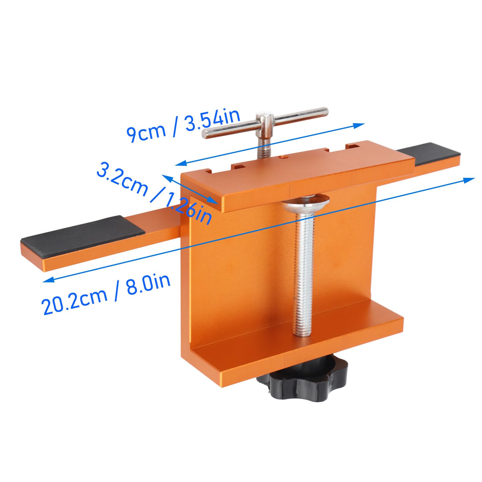 Cabinet Installation Clamps, Drawer Fixing Clip, Face Frame Clamps with Rubber Protective Pads for Woodworking, Front Drawer, Cabinet Installation Tools, Aluminum Alloy, Orange