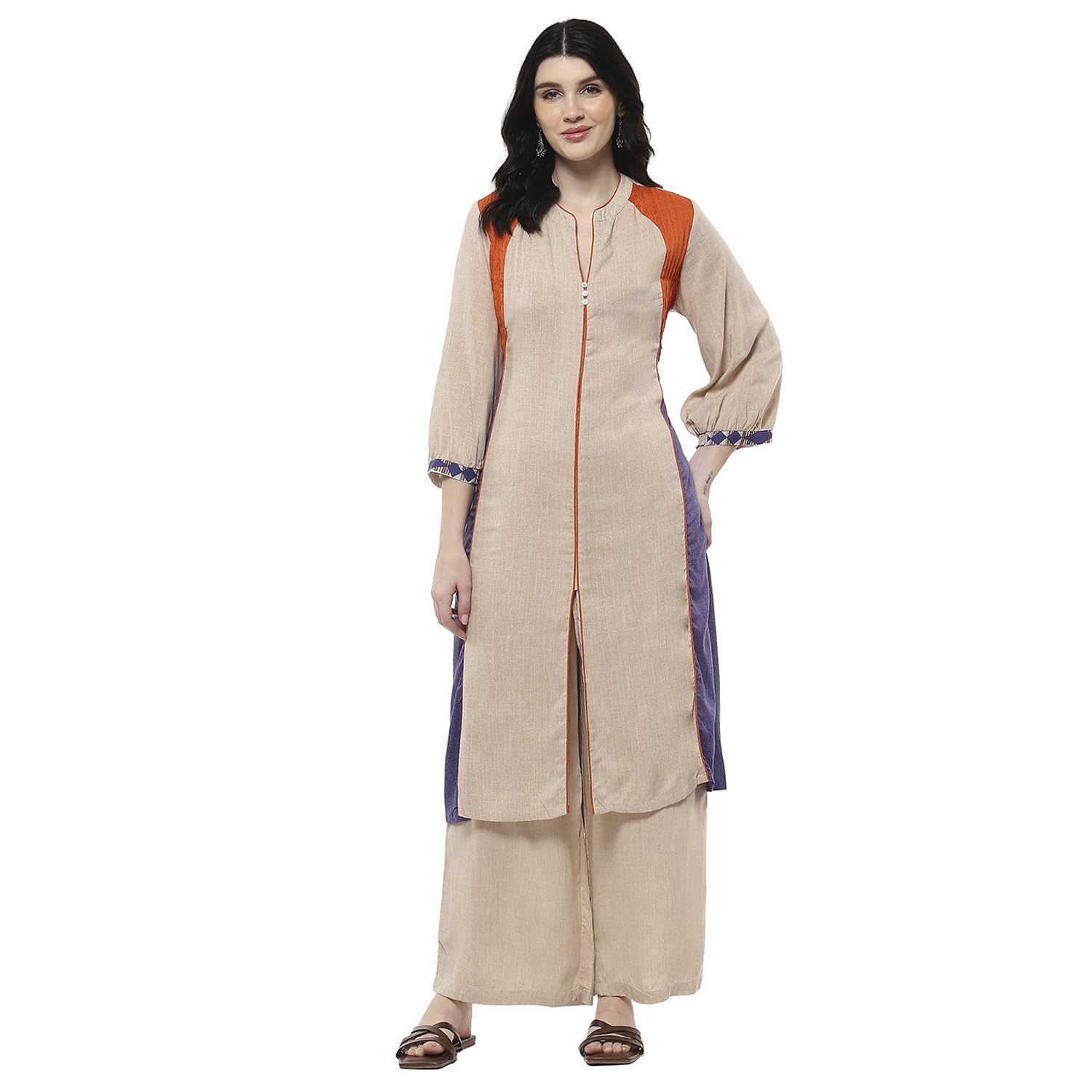 biba Women Viscose Rayon Straight Printed Suit Set-picture-22