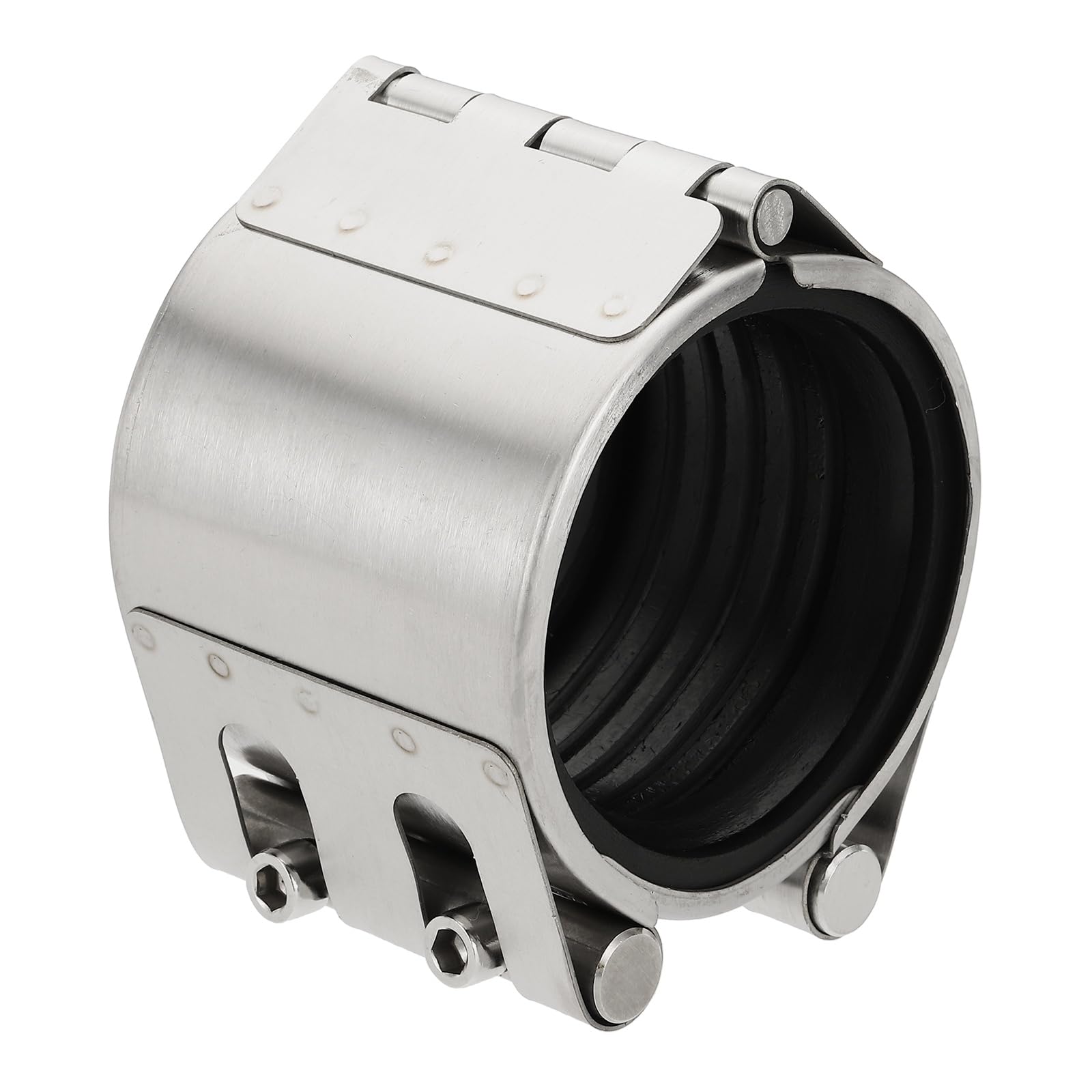 sourcing map Pipe Repair Clamp 3" OD 74mm-79mm 304 Stainless Steel Leak Sealer Emergency Pipe Repair for Plastic Metal Tubing Water Gas Oil Lines, Silver