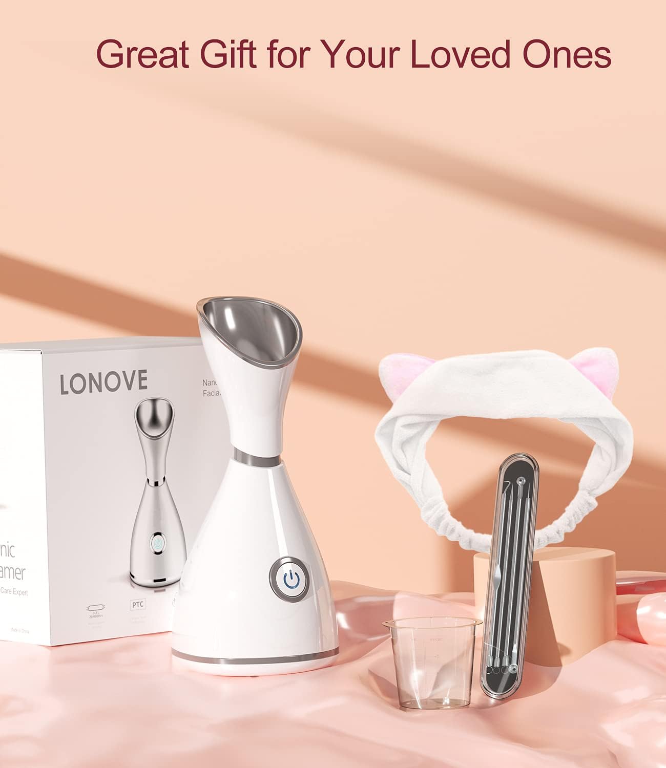 Facial Steamer for Face Steamer for Facial Deep Cleaning Professional Women Skin Care Home Sauna SPA Warm Ionic Mist Atomizer Sinuses Moisturizing Unclog Pores Bonus Hairband and Stainless Steel Kit : Beauty & Personal Care