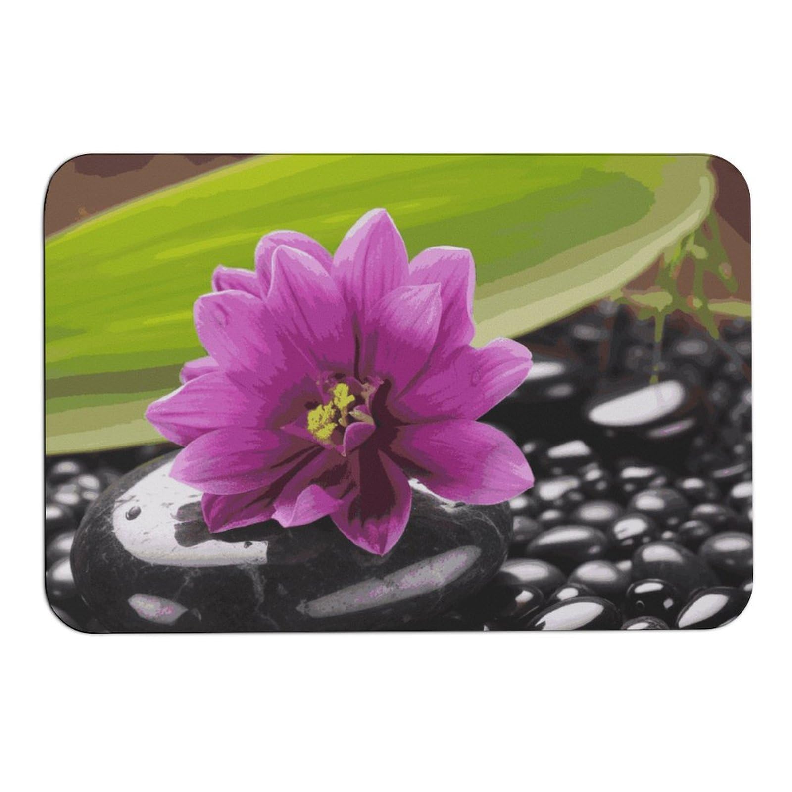 Tapis absorbant l'eau fleur violette tapis de sol 60x40