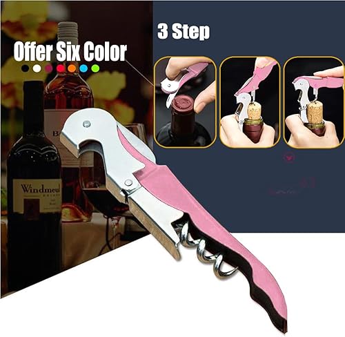 Miniatura 6 de Juego de sacacorchos profesional para camareros (2 unidades), mejorado con bisagras de acero inoxidable resistente, llave de vino para camareros de