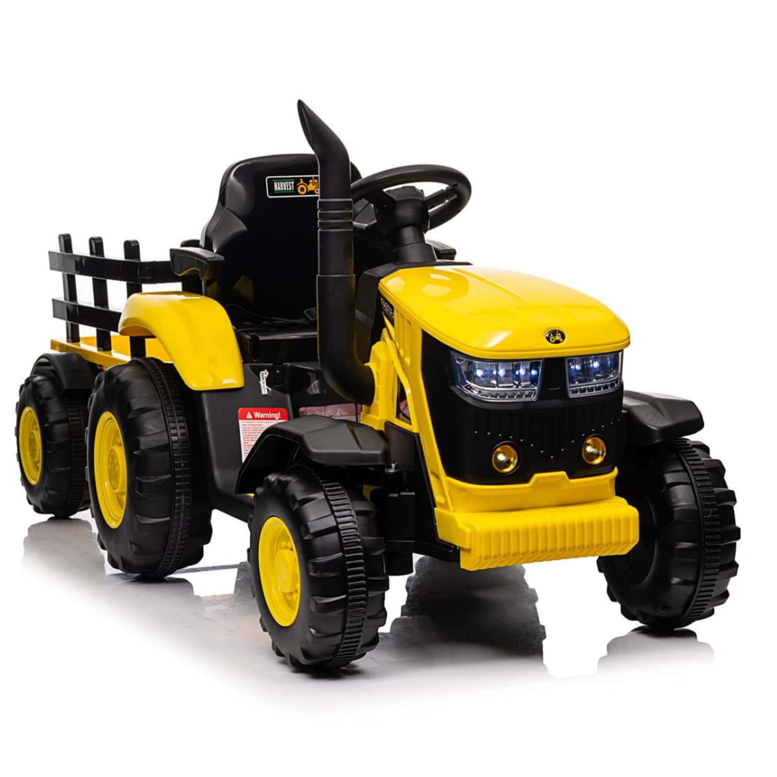 12V Battery Powered Electric Ride-on Tractor with Removable Trailer