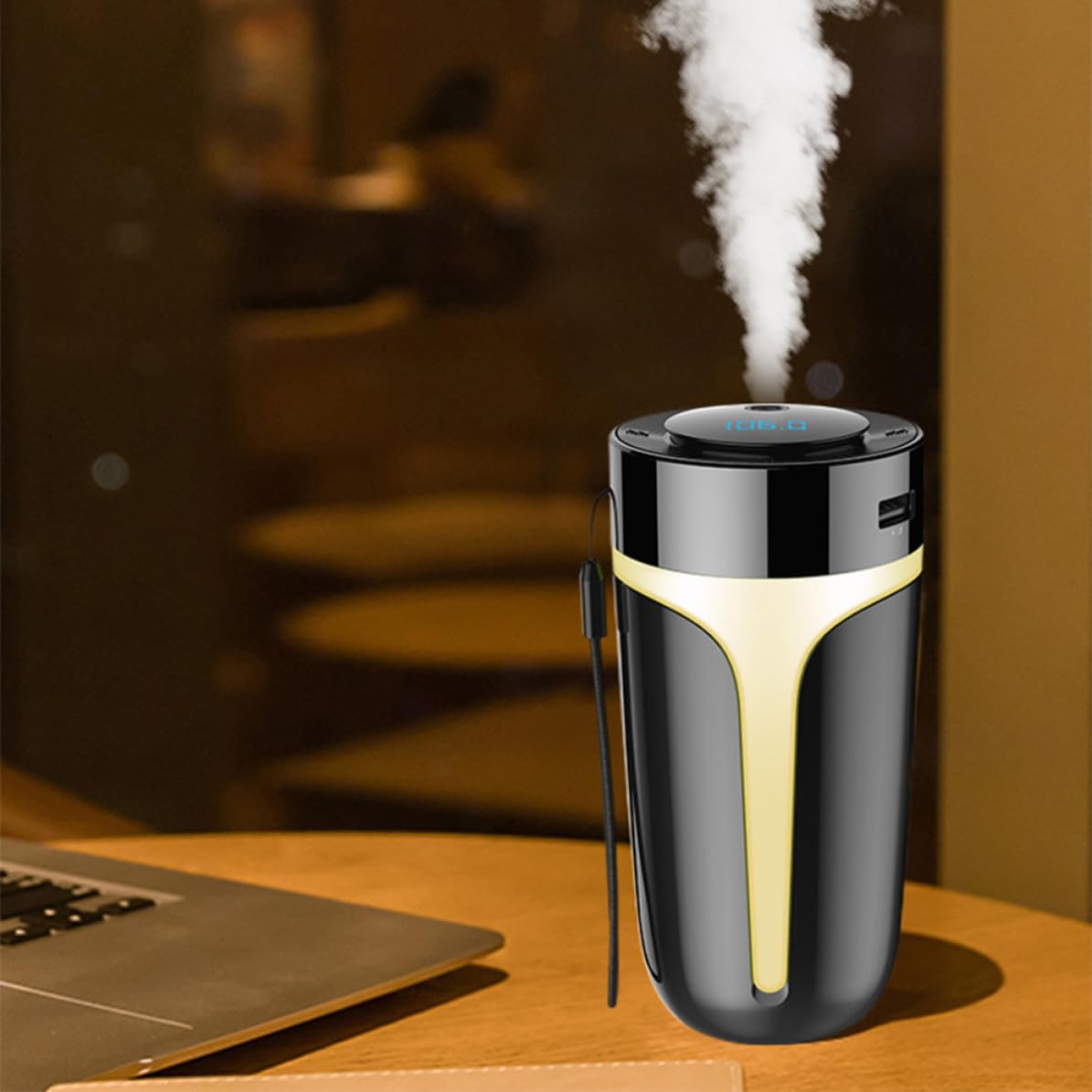 Umidificatore Auto 300ml ABS Riproduzione Mp3 e Ricarica USB