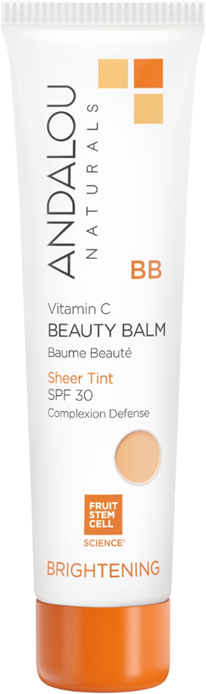 Vitamin C BB Beauty Balm Sheer Tint SPF 30 - 2-in-1 BB Cream & Mineral Sunscreen for Face - With Non-Nano Zinc Oxide Skin Protection - 2 fl oz