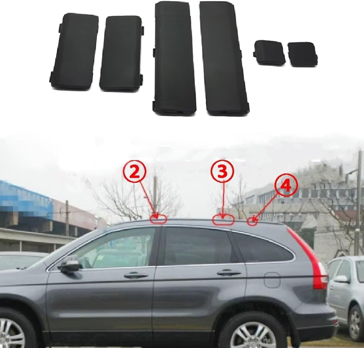 Roof Rack Rail Cap for CRV for CR-V 2007 2008 2009 2010 2011 Car Roof Luggage Rack Cap Cover Front Rear Middle Accessories image 2