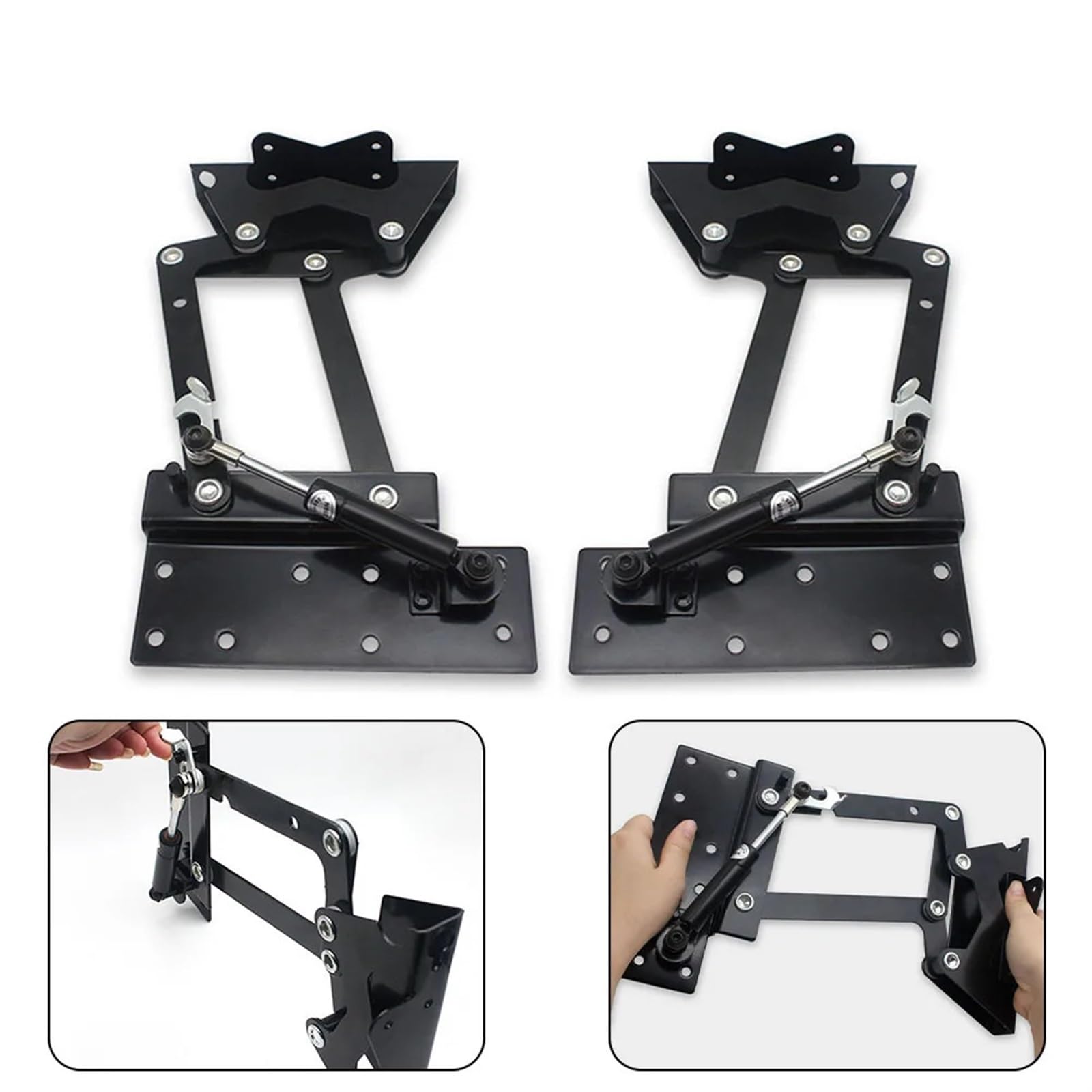 Vikta gångjärn, självlåsande gångjärn 2Pcs Klapp Möbel Scharniere Kaffee Tisch Hebe Rahmen Scharnier Heben Mechanismus Tisch Schreibtisch Heber Scharnier Hardware Zubehör