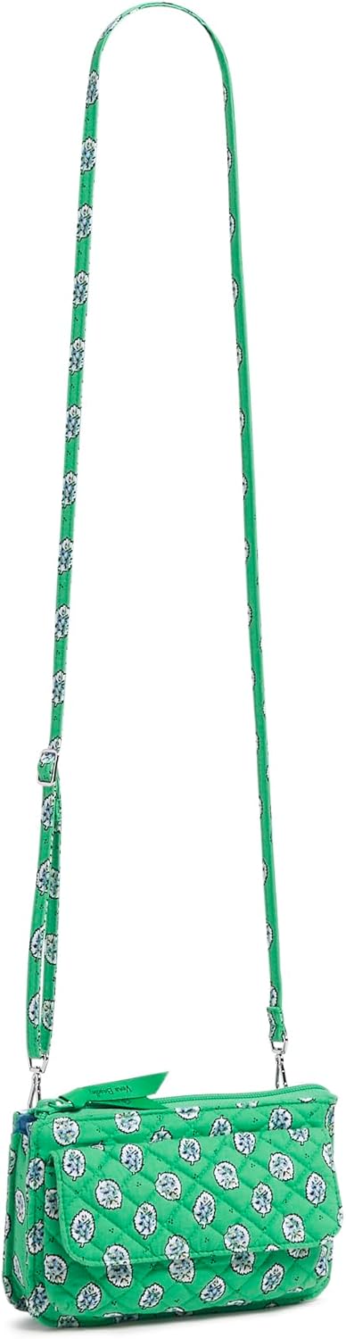 Vera Bradley Women's Cotton Wallet Crossbody Purse with RFID Protection