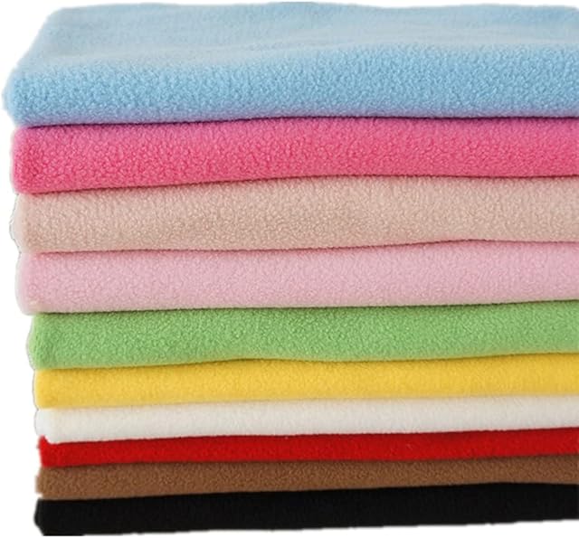 RAYLINE-DO RayLineDo® 10PCS 50 * 50cm Solid Color Knitted Polar Fleece Fabric Anti Pill Fabric Patchwork Polyester Plush Fleece Cloth For DIY Sewing Handmade Dolls