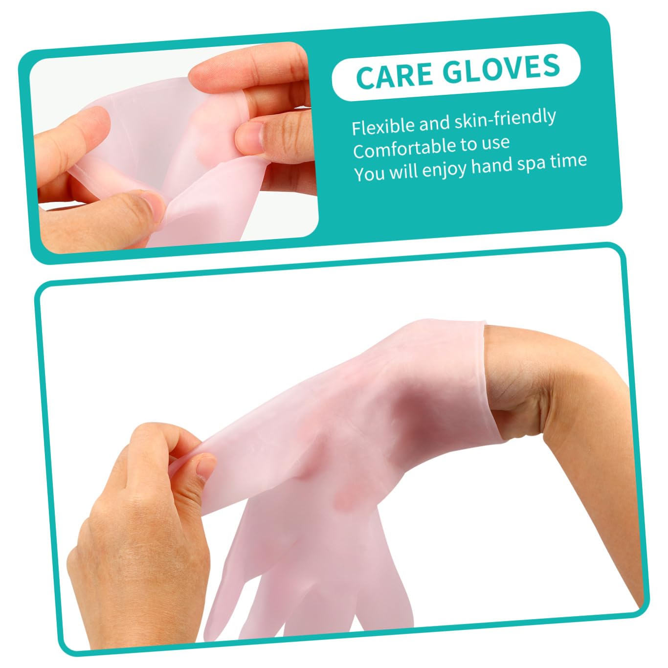 2 pares de guantes hidratantes para el cuidado de las manos, guantes de algodón, exfoliantes para mujer, guantes suavizantes, guantes de spa de gel rosa, sebs, cosméticos,
