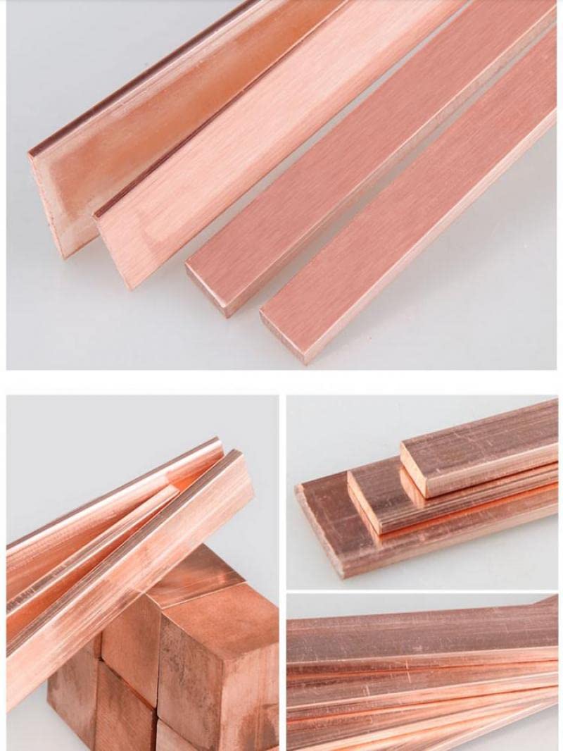 Tôle Plate CU Barre Plate en cuivre Plaque Bande métallique Épaisseur 1 mm à 5 mm Longueur 250 mm Carré Matériaux (3 x 15 x 250 mm)