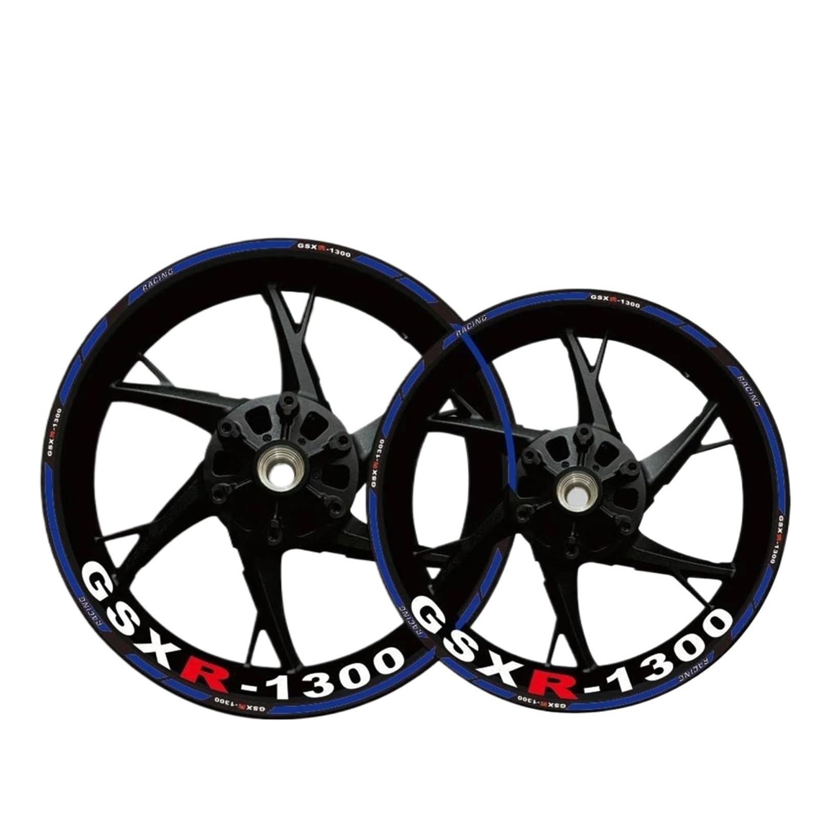 Decorative Stickers Motorcycle Rim Stickers for Suzuki Gsx-r1300 for Hayabusa GsxR1300r Wheel Hub Tire Rims and Modification Reflective(Blue)