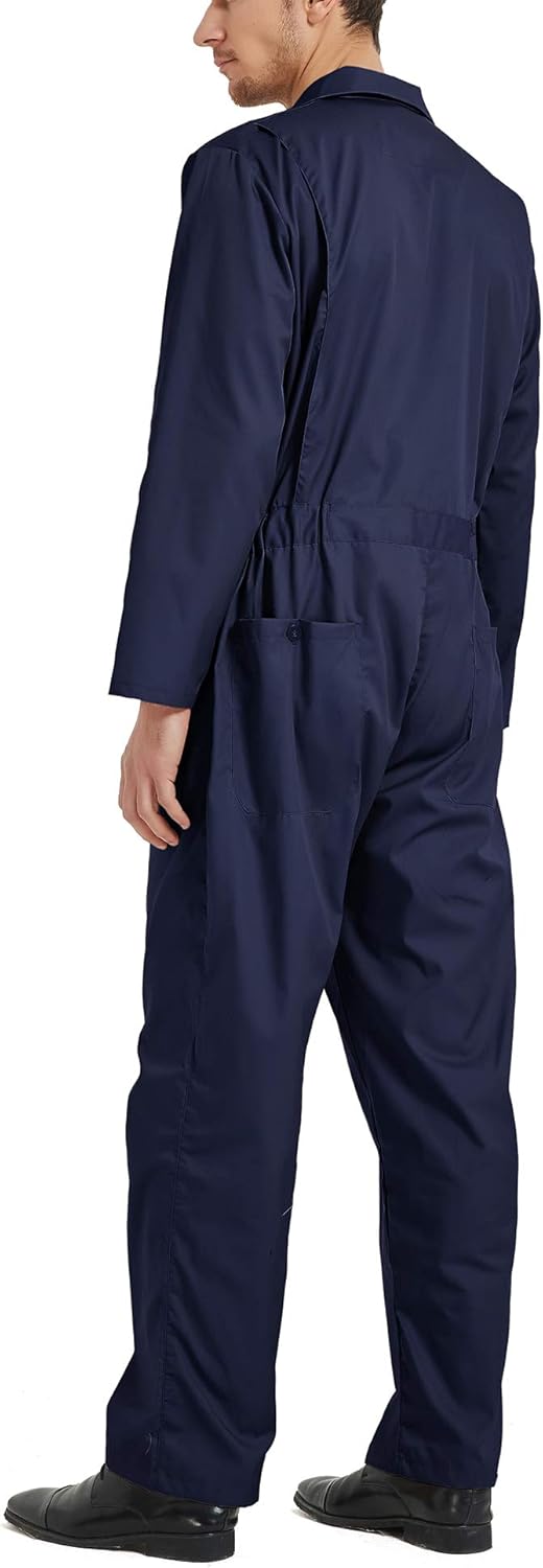 TopTie Men's Long Sleeve Coverall, Action Back Coverall Relaxed Fit, Work Wear Suit - Image 2