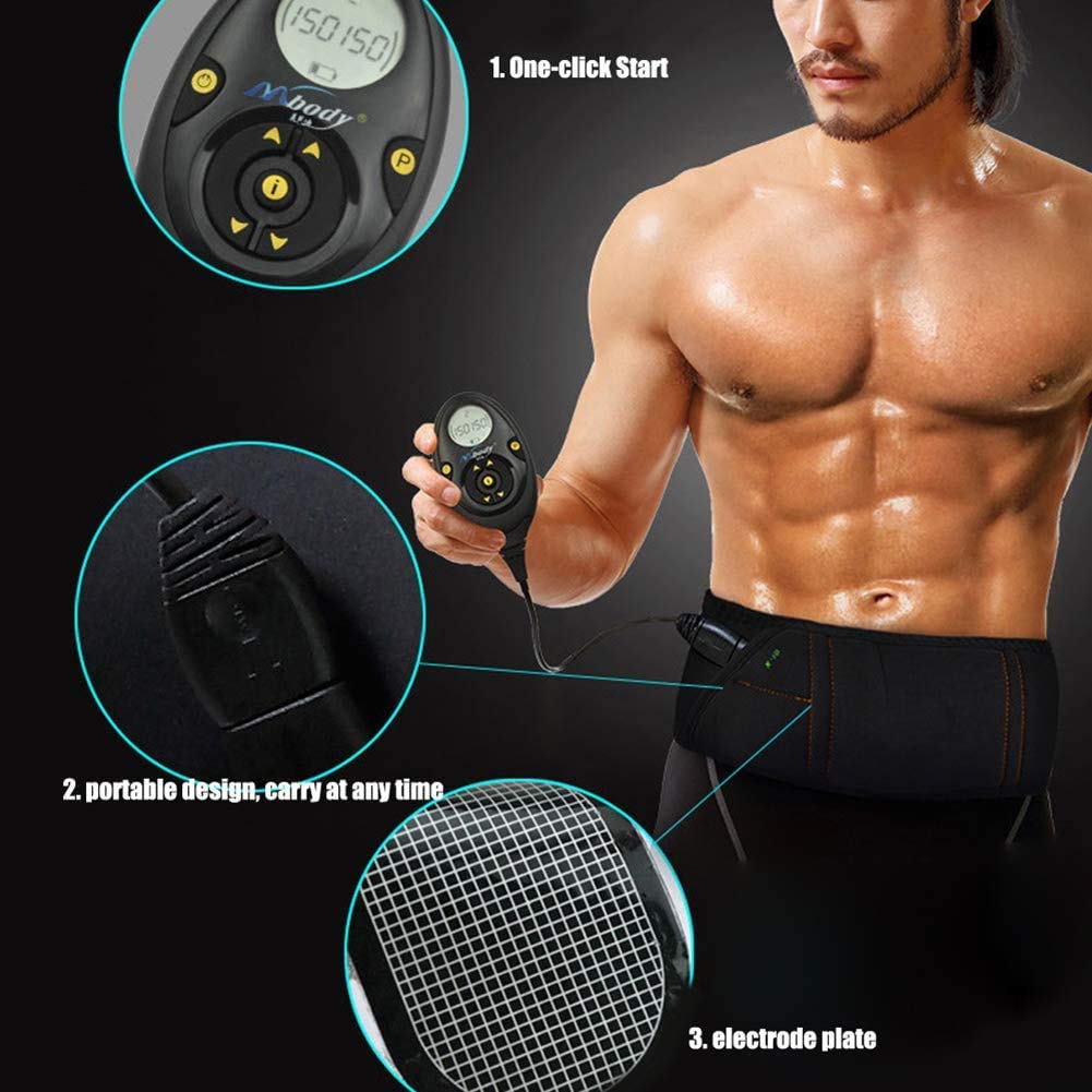 Cinturón Masaje Adelgazante portátil para Bajar Peso, masajeador vibratorio eléctrico para Quemar Grasa Abdominal, 10 Modos, reafirmante Piel para Mujeres y Hombres.