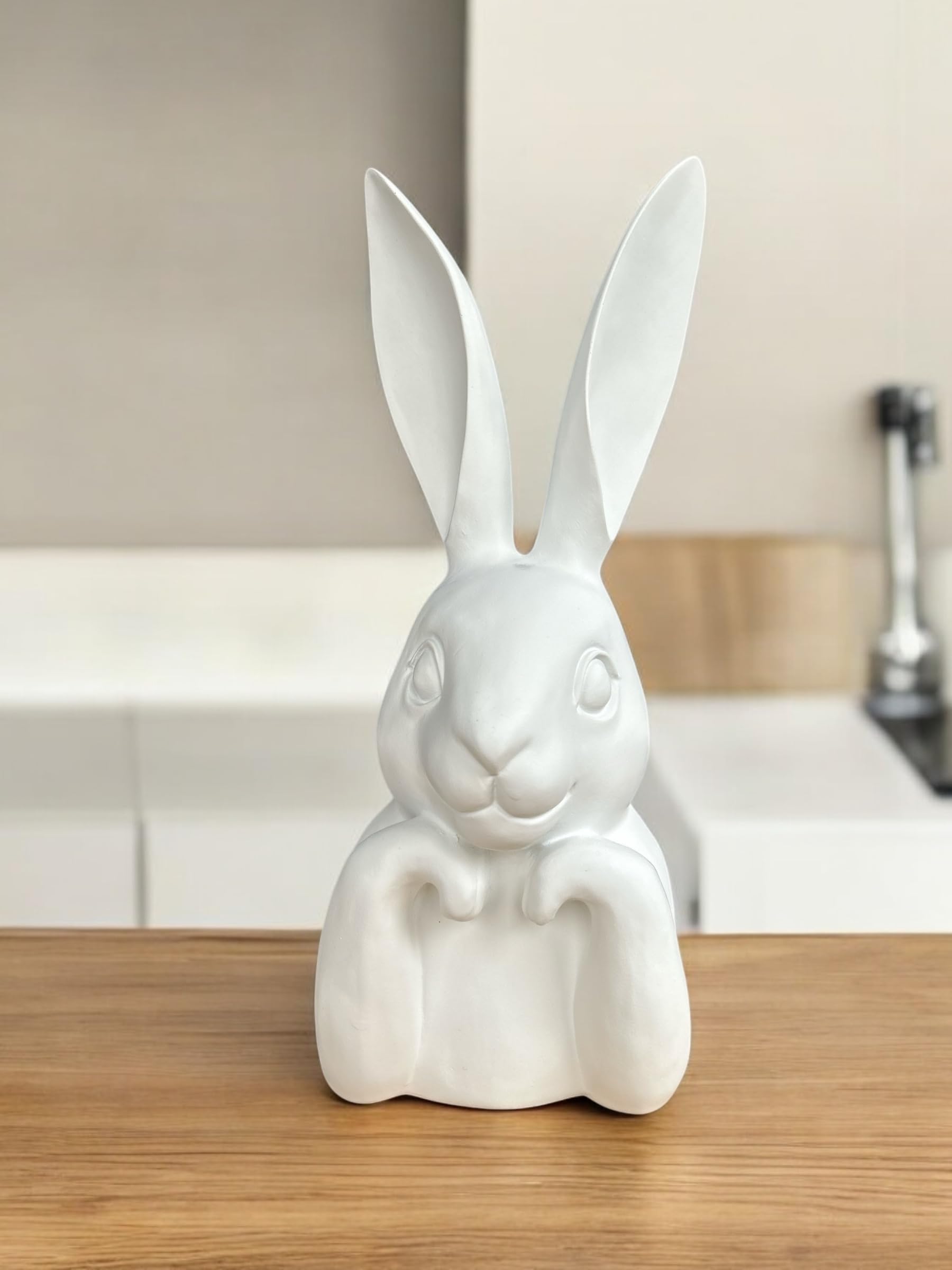 HASENBÜSTE Max Osterhase Weiss 40cm Moderne OSTERDEKO DEKOFIGUR innen FRÜHLINGSDEKO