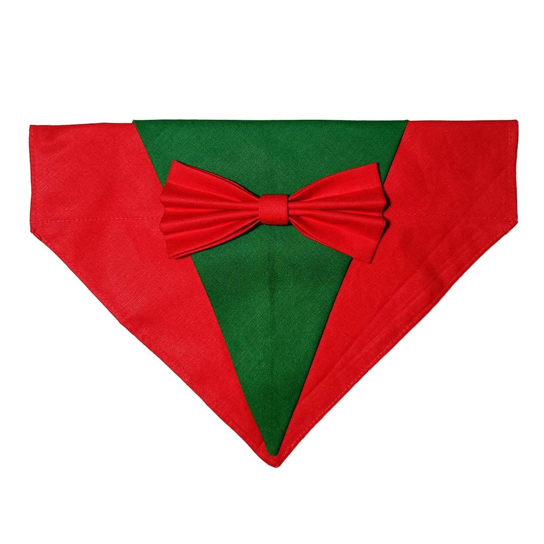 My Art Bucket Christmas Festive Tuxedo Bandana with Bow | Pet Bandana (Large) (B09MQYB7GT) Amazon Price History, Amazon Price Tracker