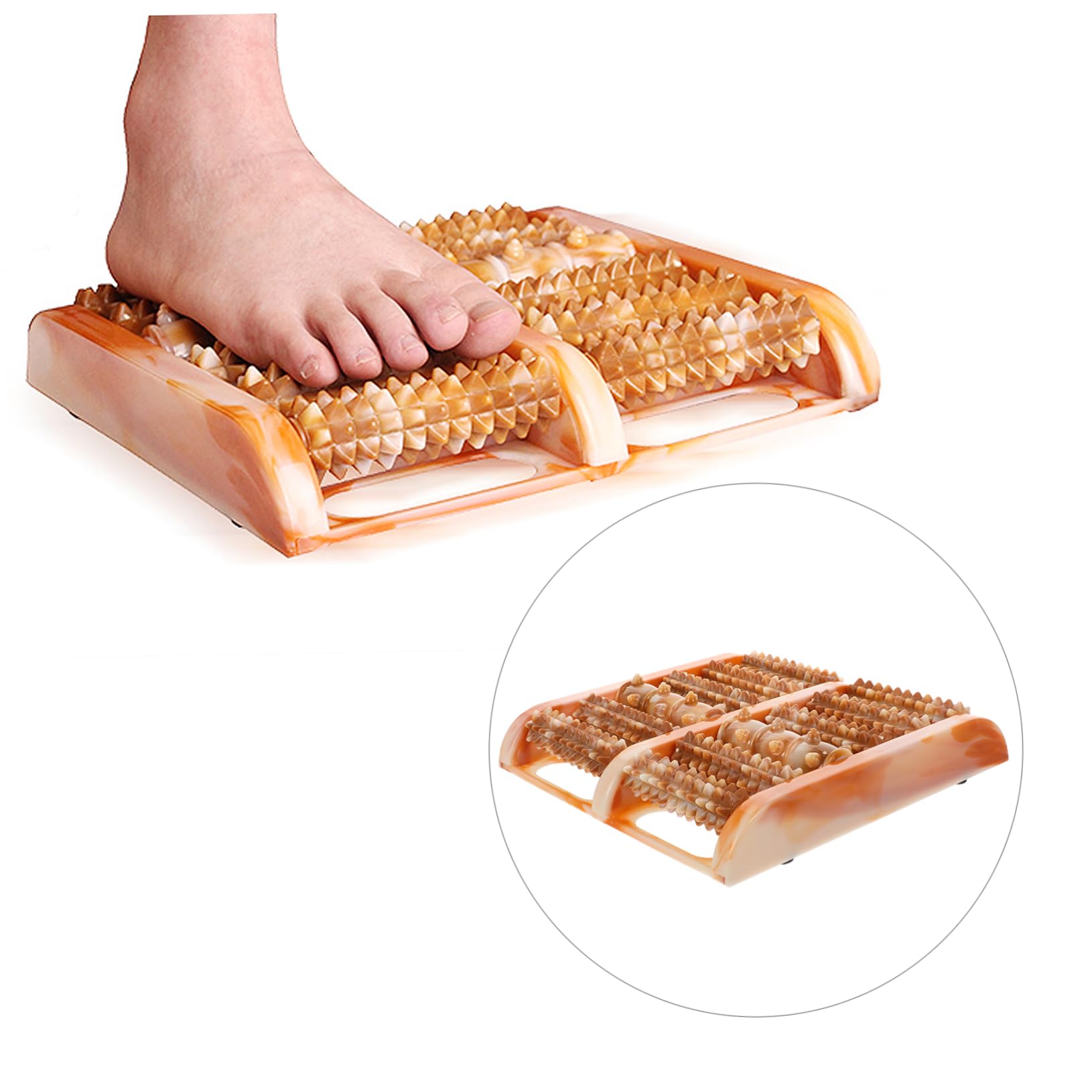 Masajeador De Pies De Rodillos Ajustables Herramienta De Masaje Para Reflexología y Para Relajación