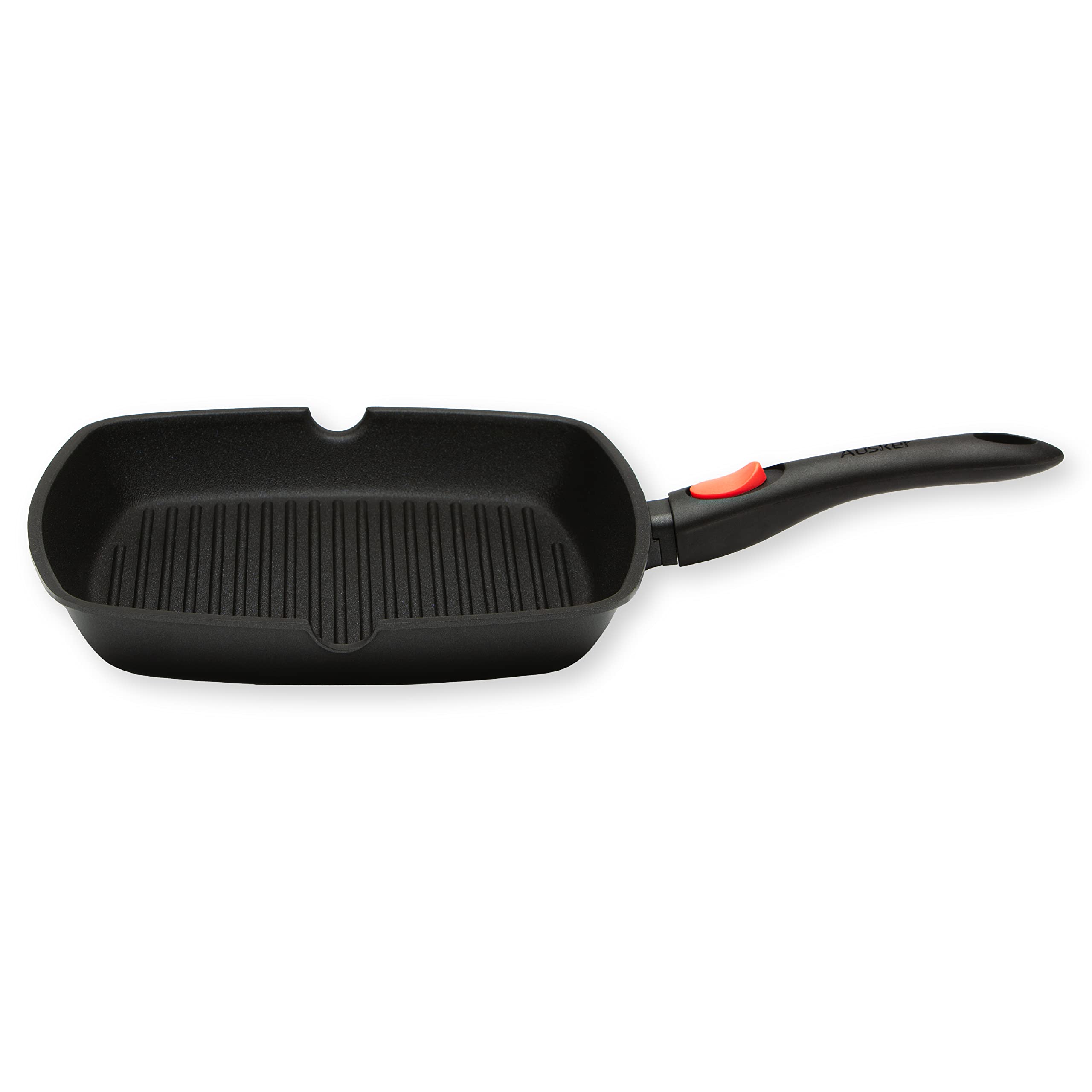 Ausker - Grill Pan, Non Stick for Perfectly Cooked Meat and Steak, Works on any Hob including Induction, Electric and Gas (28cm x 28cm)