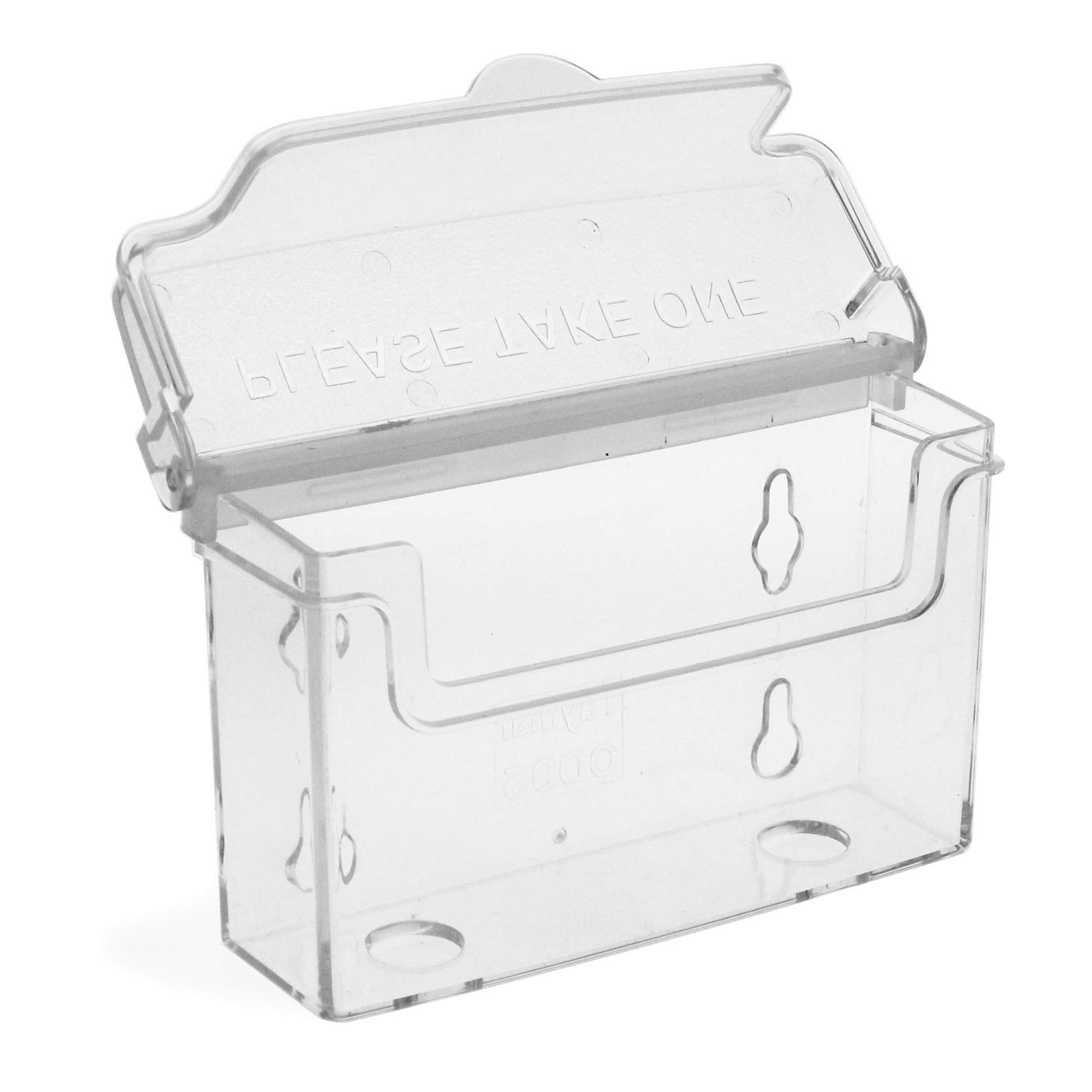 Visitenkartenhalter, Visitenkarten-Box mit Deckel auch für den Außenbereich, Querformat, Transparent