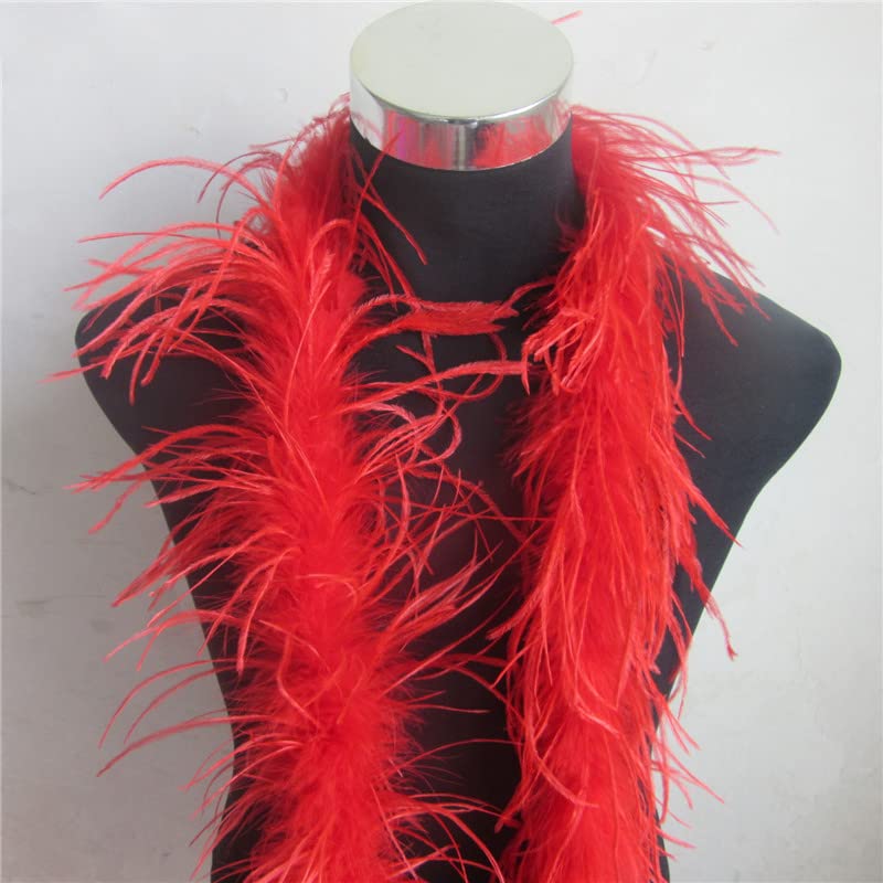 Falda de Boa de Plumas de Avestruz esponjosa de 20 Metros Disfraces Recorte para Traje de Fiesta Pluma de Avestruz Verde Manzana en Decoraciones de Boda-Negro,2 Metros
