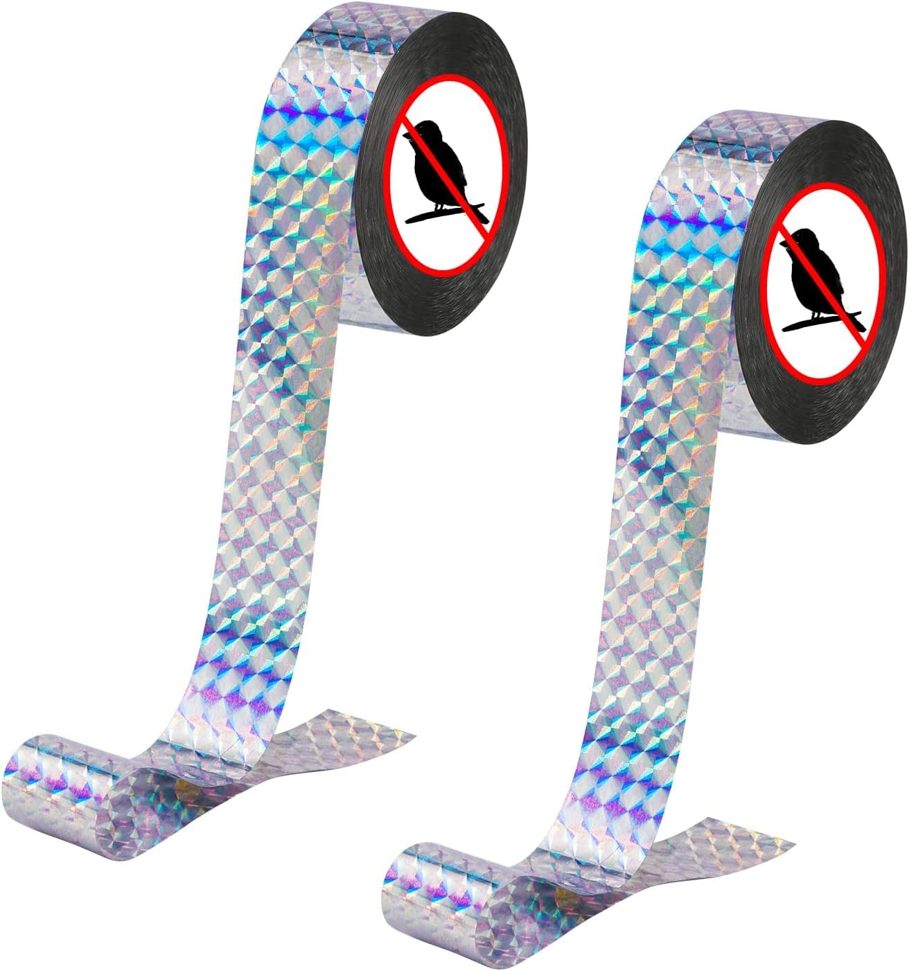 DORMICO 328ft Reflective Tape Ribbon for Birds Double ded Bird Flash Tape Glitter Scare Tape Bird Repellent Deterrent Tape for Birds, Pigeons, Crows, House, Garden, Farm (2.4cm x 100m - Pack of 2) (B0CYPG4YYK) Amazon Price History, Amazon Price Tracker