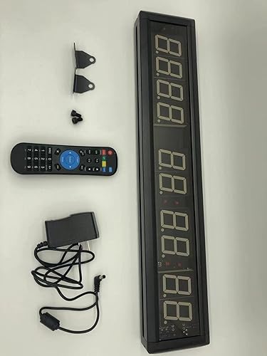 Miniatura 6 de AZOOU Reloj de pared de 10 dígitos con temporizador LED de color rojo cuenta regresivahacia arriba con días y horas y segundos