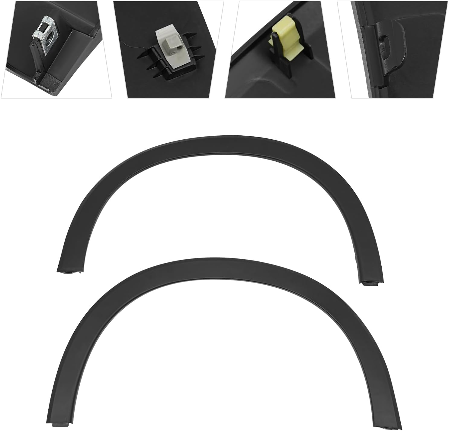 Pair Front Wheel Fender Flares for Honda HR-V 2016-2022, Left Right Side Front Wheel Arch Molding Trims Front Fender Trims Wheel Protector 74107T7WA01, 74157T7WA01 (Front /2016-2022)