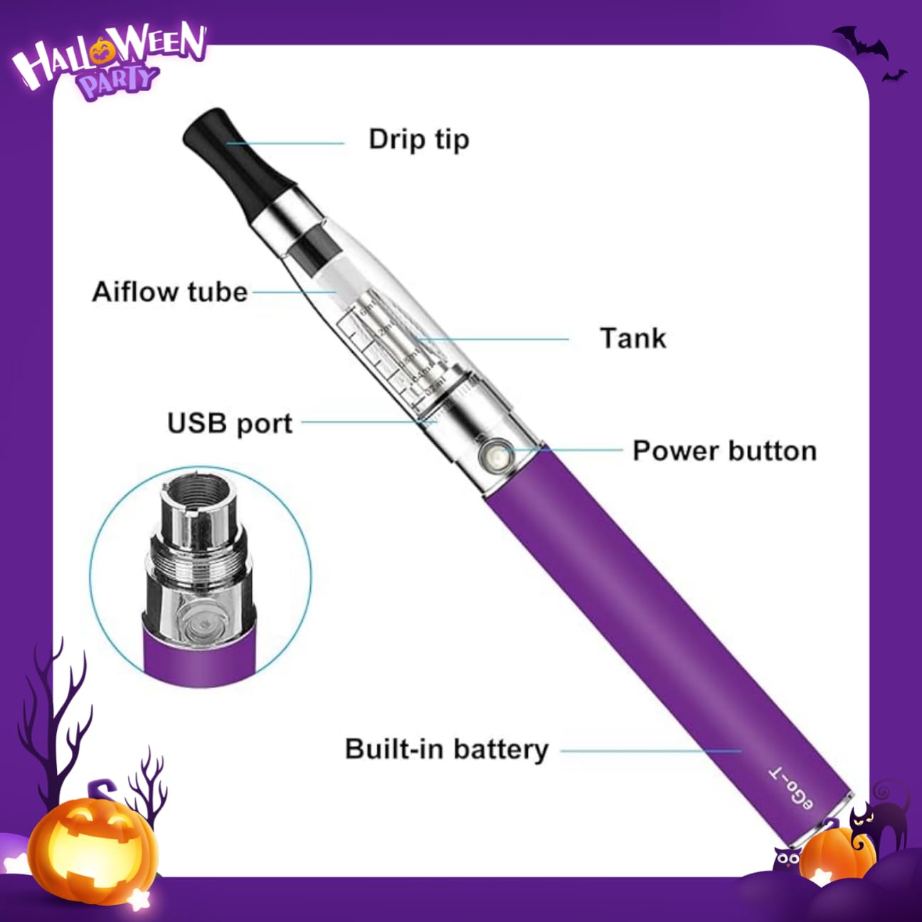 wasserdampf vapes eGo T E zigarette starterset, vape aufladbar 1100mAh eGo-T Batterien, 1,6ml  Kapazität CE4 Verdampfer, ezigarette, e vape ohne nikotin aufladbar,  wasserdampf zigaretten: Amazon.de: Elektronik & Foto