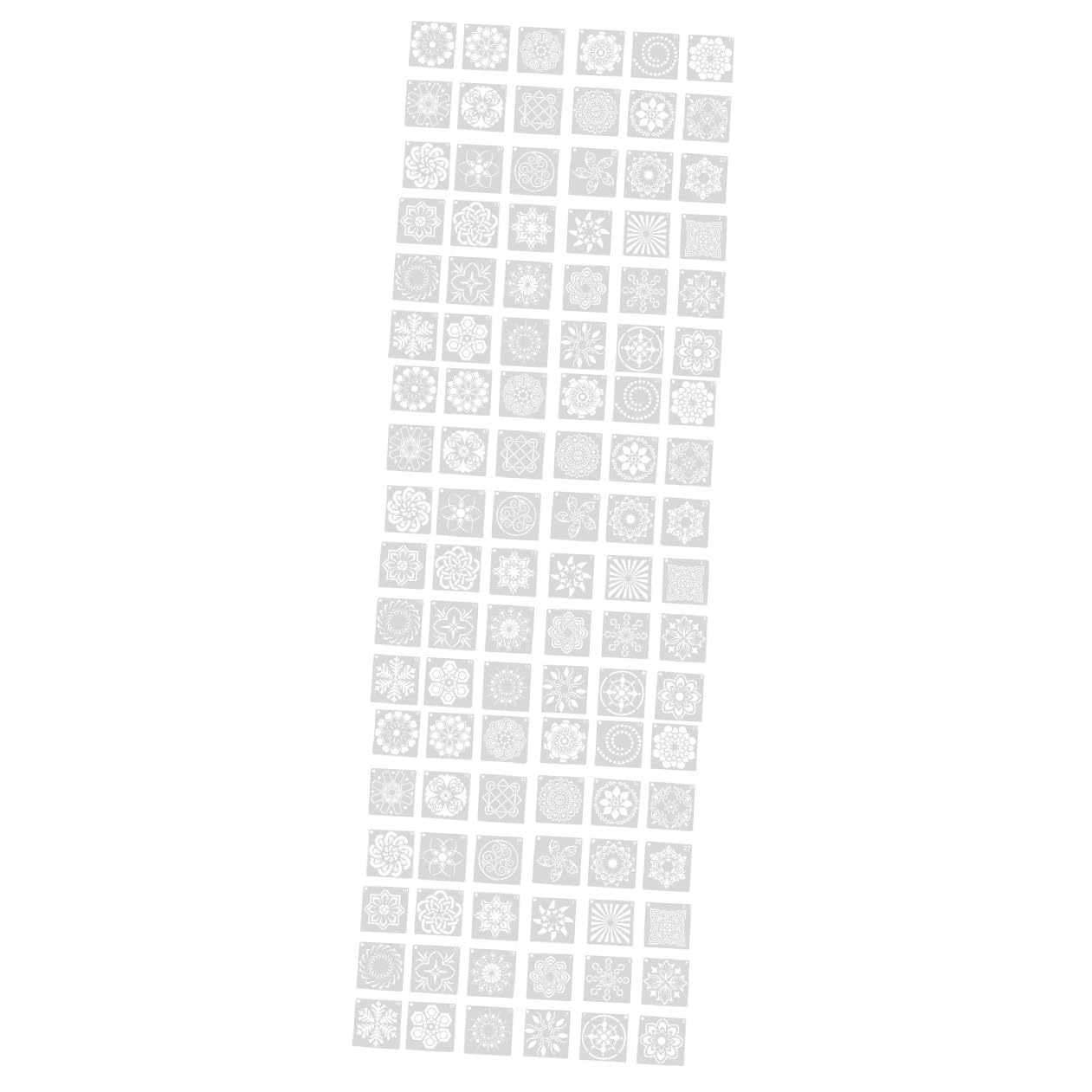 SEWACC 108 Stück Mandala Vorlage Mandala Malschablonen Aushöhlungsschablonen DIY Schablonen Zeichnungsschablonen