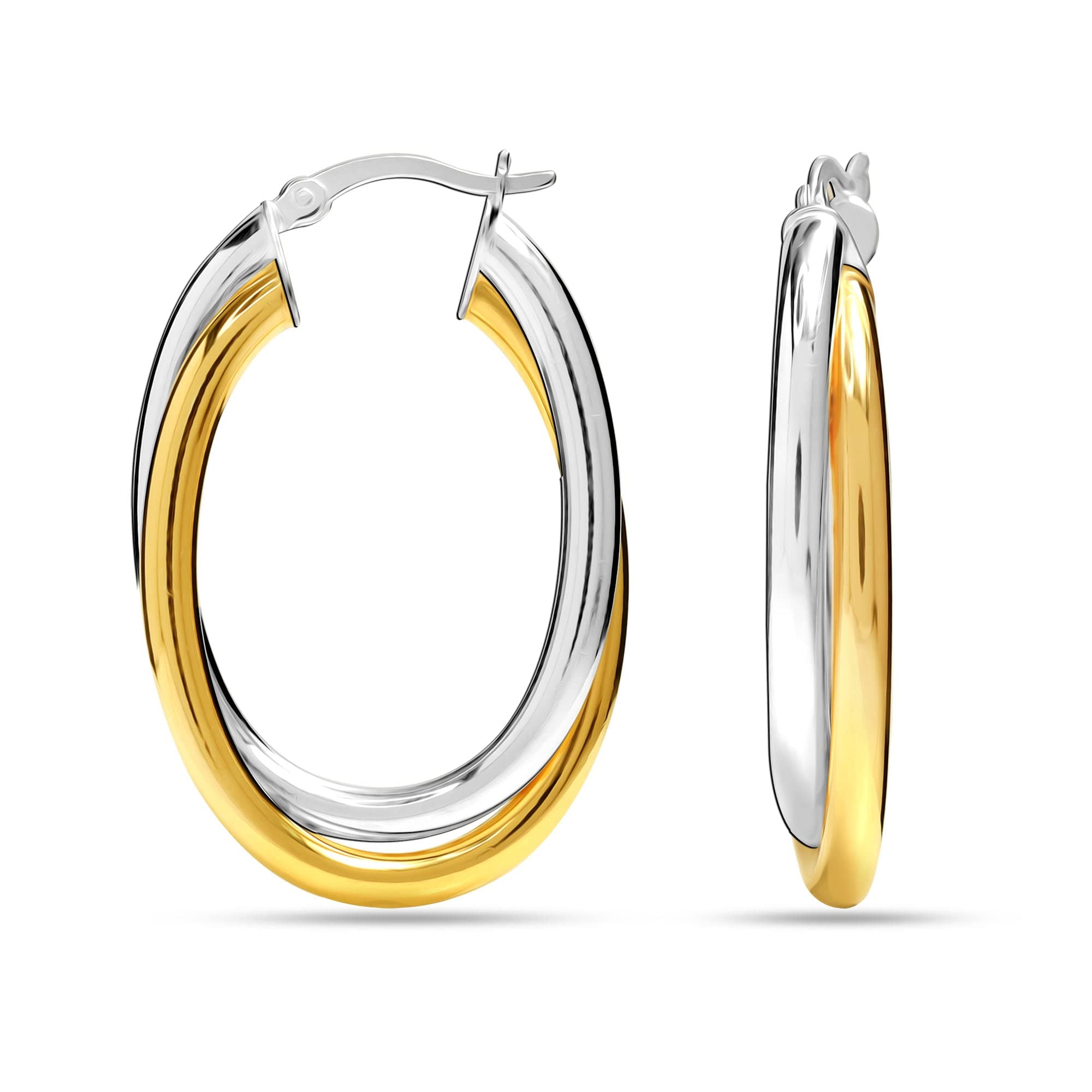 See full amazon price history chart for LeCalla 925 Sterling Silver BIS Hallmarked Two-Tone Intertwining Oval Shape Click-Top Hoop Earring for Women and Girls LeCalla 925 Sterling Silver BIS Hallmarked Two-Tone Intertwining Oval Shape Click-Top Hoop Earring for Women and Girls (B09VNWCNJ3) Amazon Price History, Amazon Price Tracker