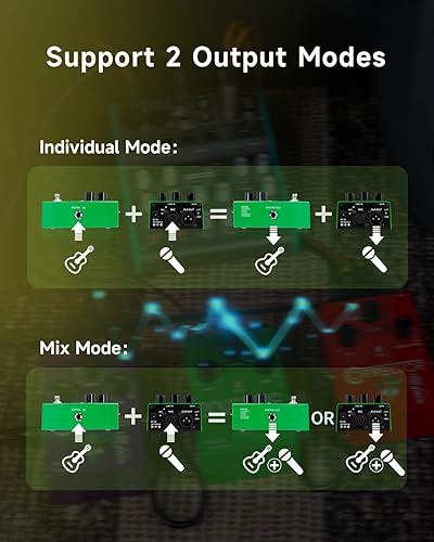 Miniatura 14 de FLAMMA FV03 Pedal de efectos vocales Procesador de voz Amplificador vocal Stompbox Cambio de voz Sonidos como robot masculino femenino bebé