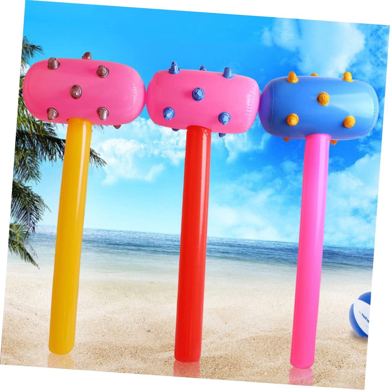 FELTECHELECTR 2pcs Pvc Inflatable Hammers Toy Hammers for Boys and Girls Small Toys Inflatable for Boys and Girls Bulk Random Color