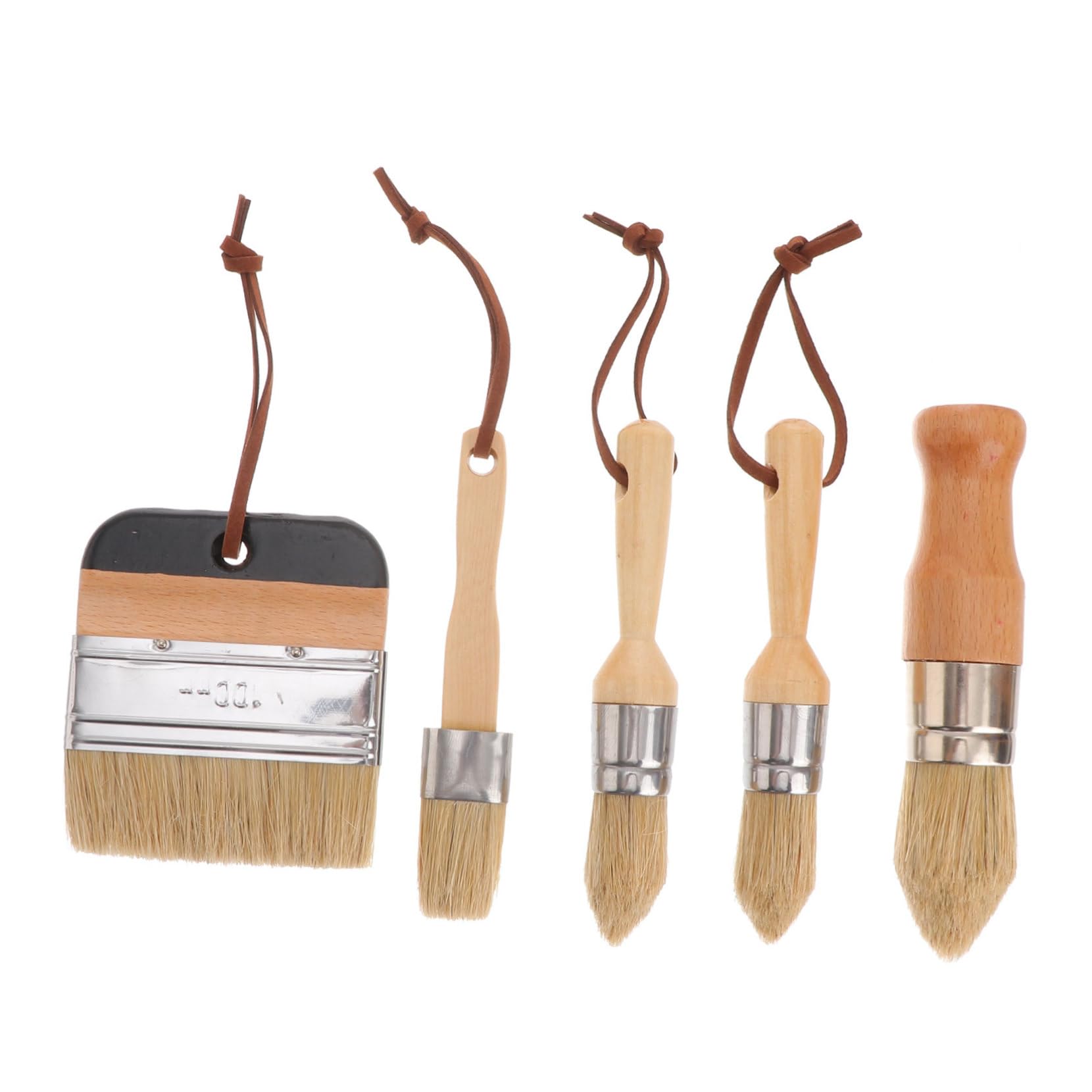 Pinceaux ronds STOBAZA brosse cire pour peinture bois et murs de maison