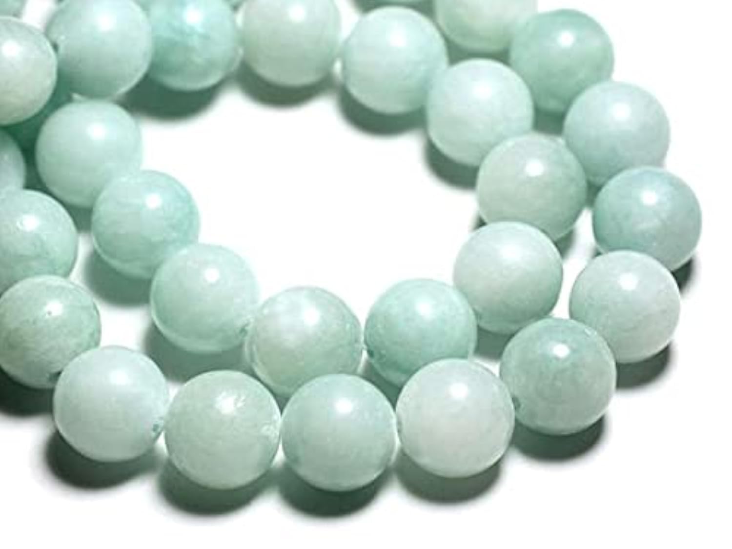 Perles de jade vertes de 14mm en lot de 4 pièces pour création de bijoux uniques