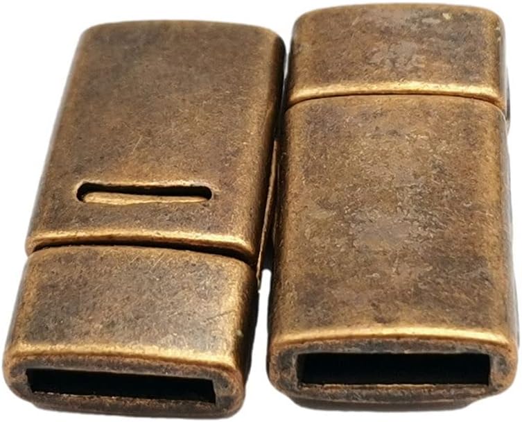 10 Pieces for 10x2 Leather Strip Glue Magnetic Clasps and Closure Antique Copper,10mm Copper Bracelet End Clasps 10mmx2mm Inner Hole - Image 4