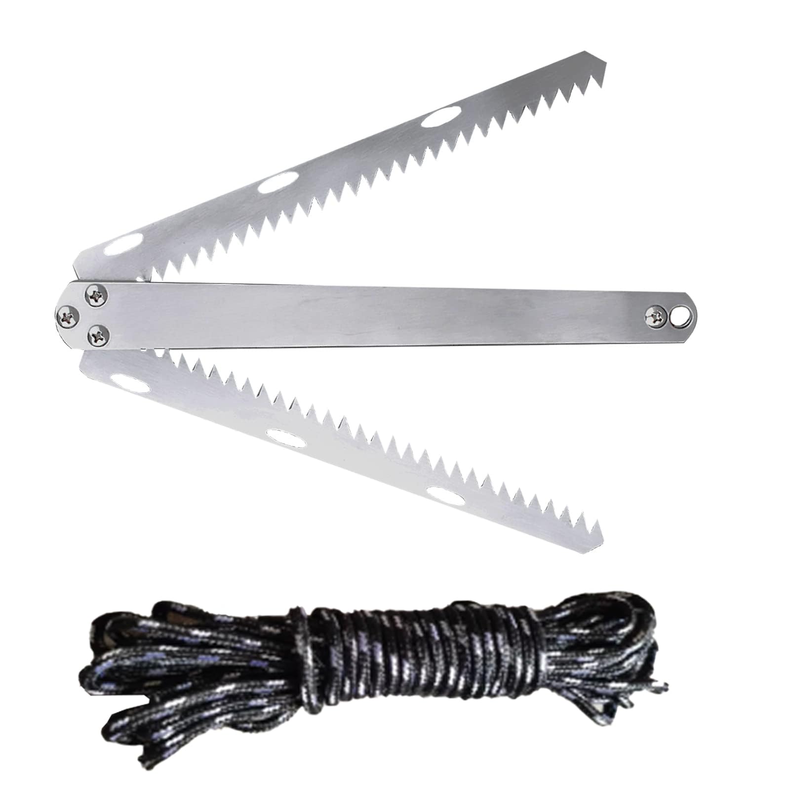 Taglierbacce Acquatiche, Tagliaerba per Pesca in Acciaio Lnossidabile, Acquatiche Rasoio per Piante, per la Rimozione delle Piante Acquatiche in Stagni o Acquari (Corda da 20 m)