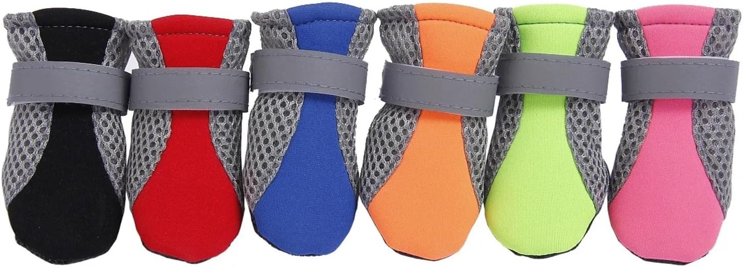 Pet Dog Shoes Puppy Outdoor Soft Bottom for Cat Chihuahua Rain Boots Waterproof Boots Perros Mascotas Botas Sapato para Cachorro(Black,Small)