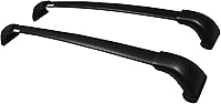 Brightlines All-Metal Roof Cross Bars for 2014-2019 Toyota Highlander XLE, Limited, SE - 150LB Capacity, Aerodynamic Black