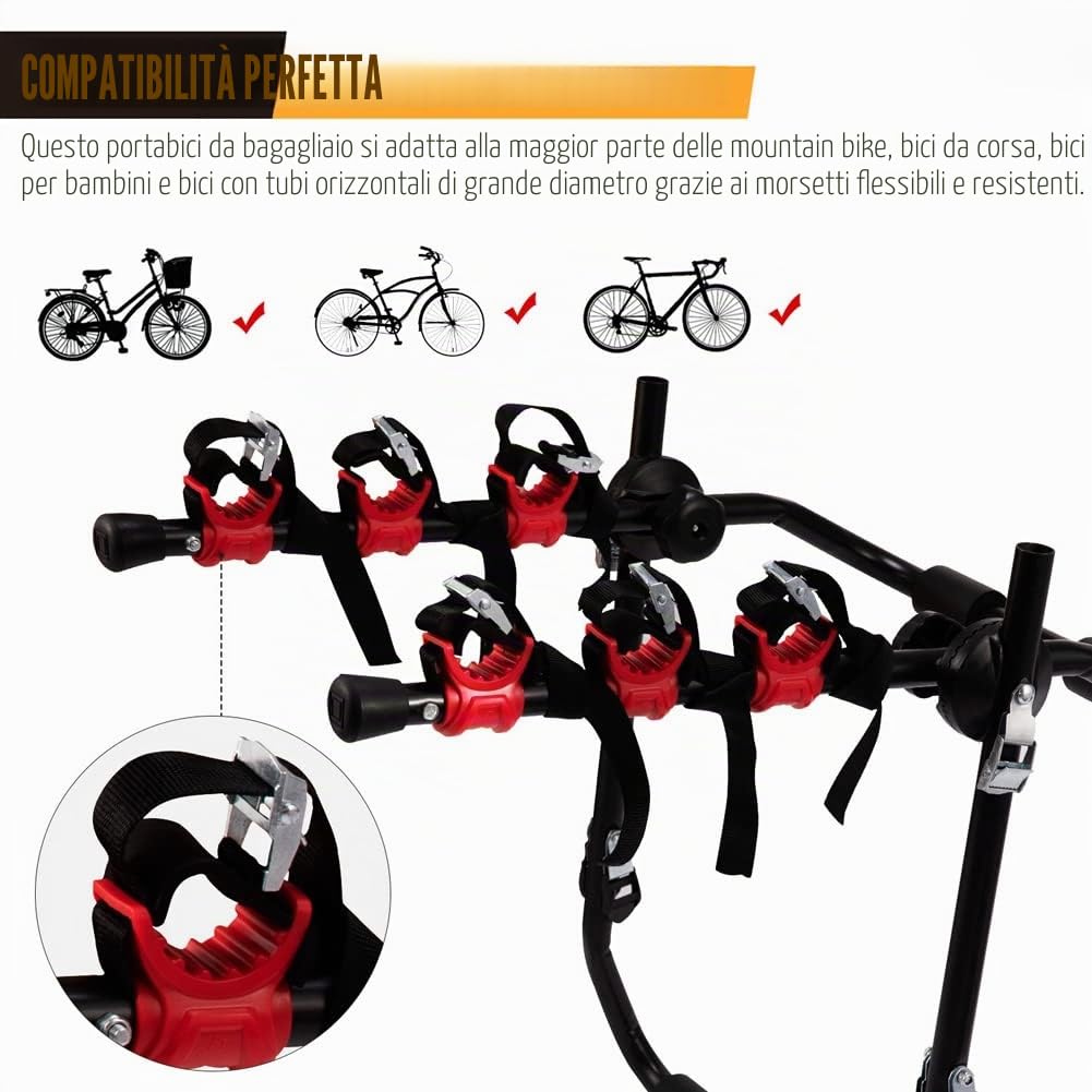 Blueshyhall 6 pezzi di ricambio per portabici auto, gancio di traino universale per portabici, accessori per portellone portabiciclette, compatibile con Auto, Minivan, SUV, berlina, berlina