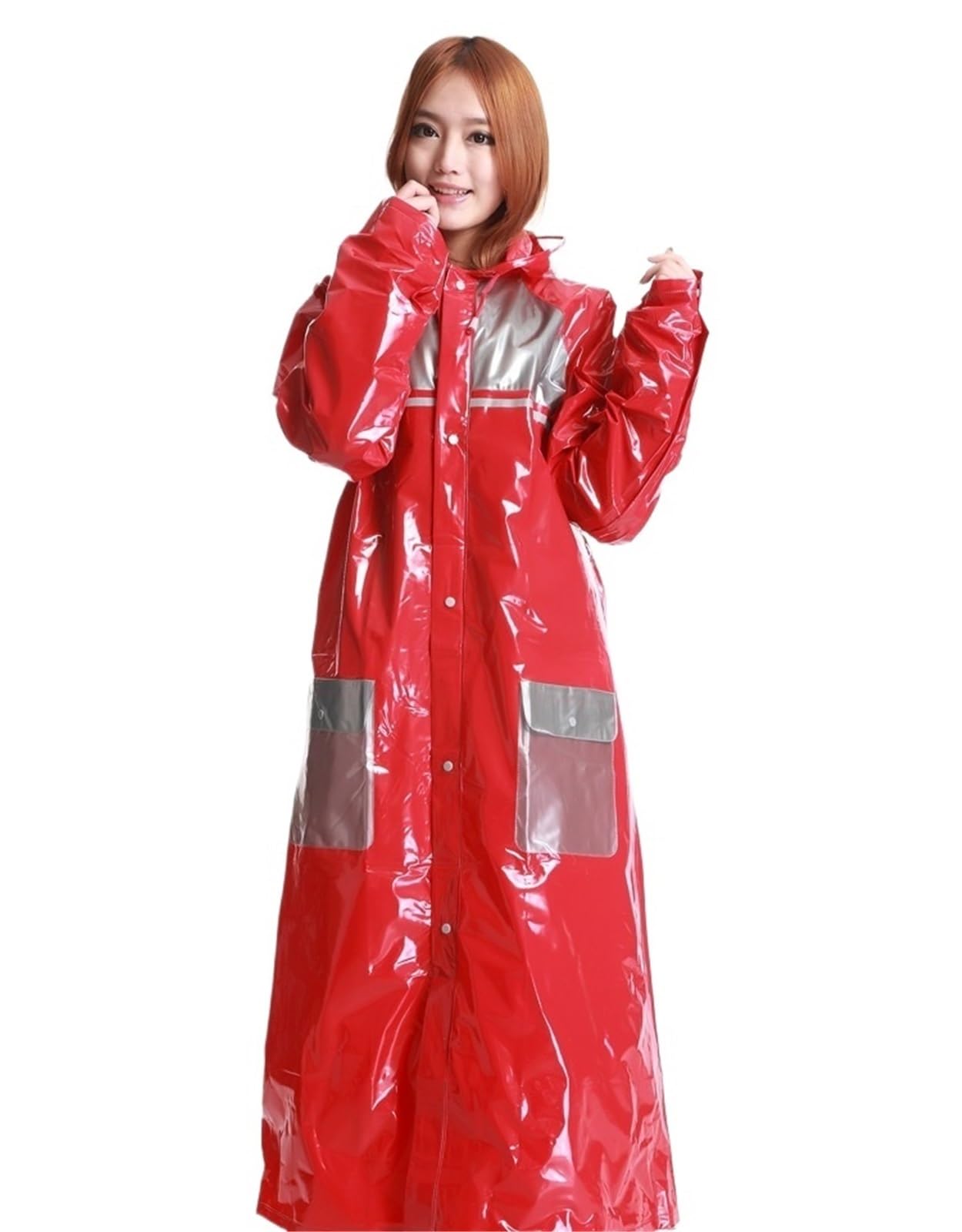 Poncho Impermeable Impermeable for hombre y mujer, impermeable, for motocicleta, bicicleta, cuerpo entero, grueso, de PVC, chaqueta, mochila, poncho con capucha