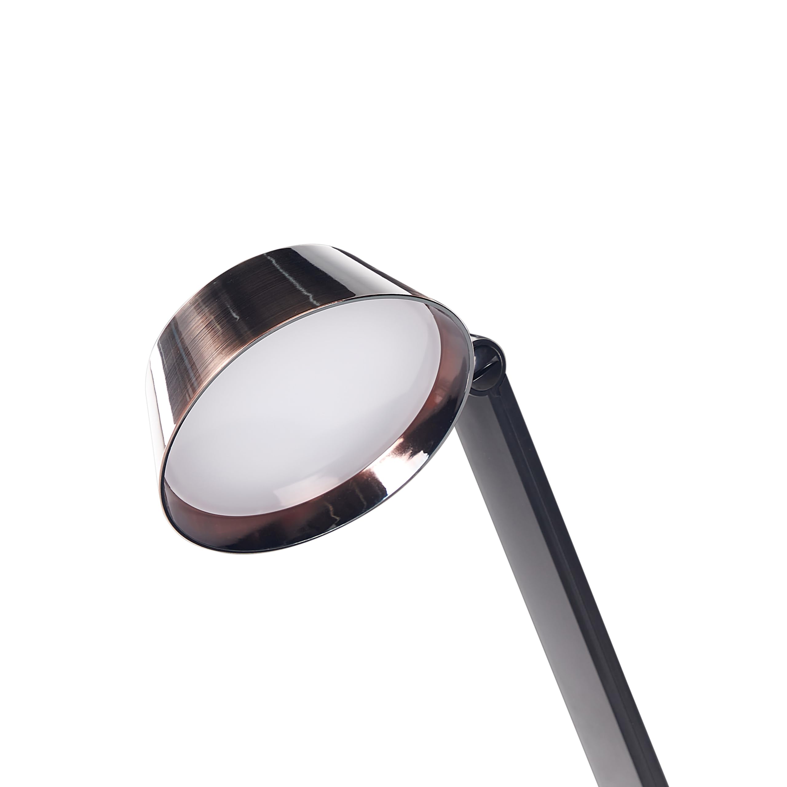 Beliani Lámpara de oficina LED de metal cobrizo 40 cm brazo ajustable usb Chamaeleon