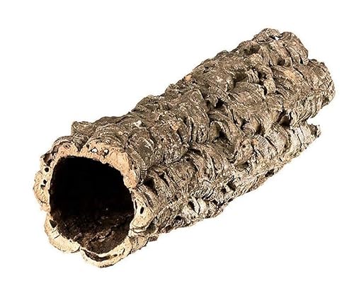 Tube en liège, tunnel en liège, tuyau en liège naturel, 50-60 cm de long, diamètre intérieur 15-20 cm, décoration de terrarium, cachette, décoration