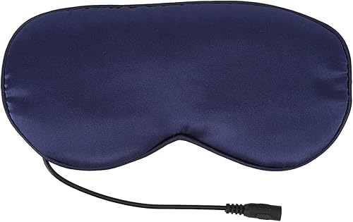 Máscara de ojos calentada por USB, máscara de ojo de calefacción de sueño de guata de seda, masajeador de ojos con control de temperatura