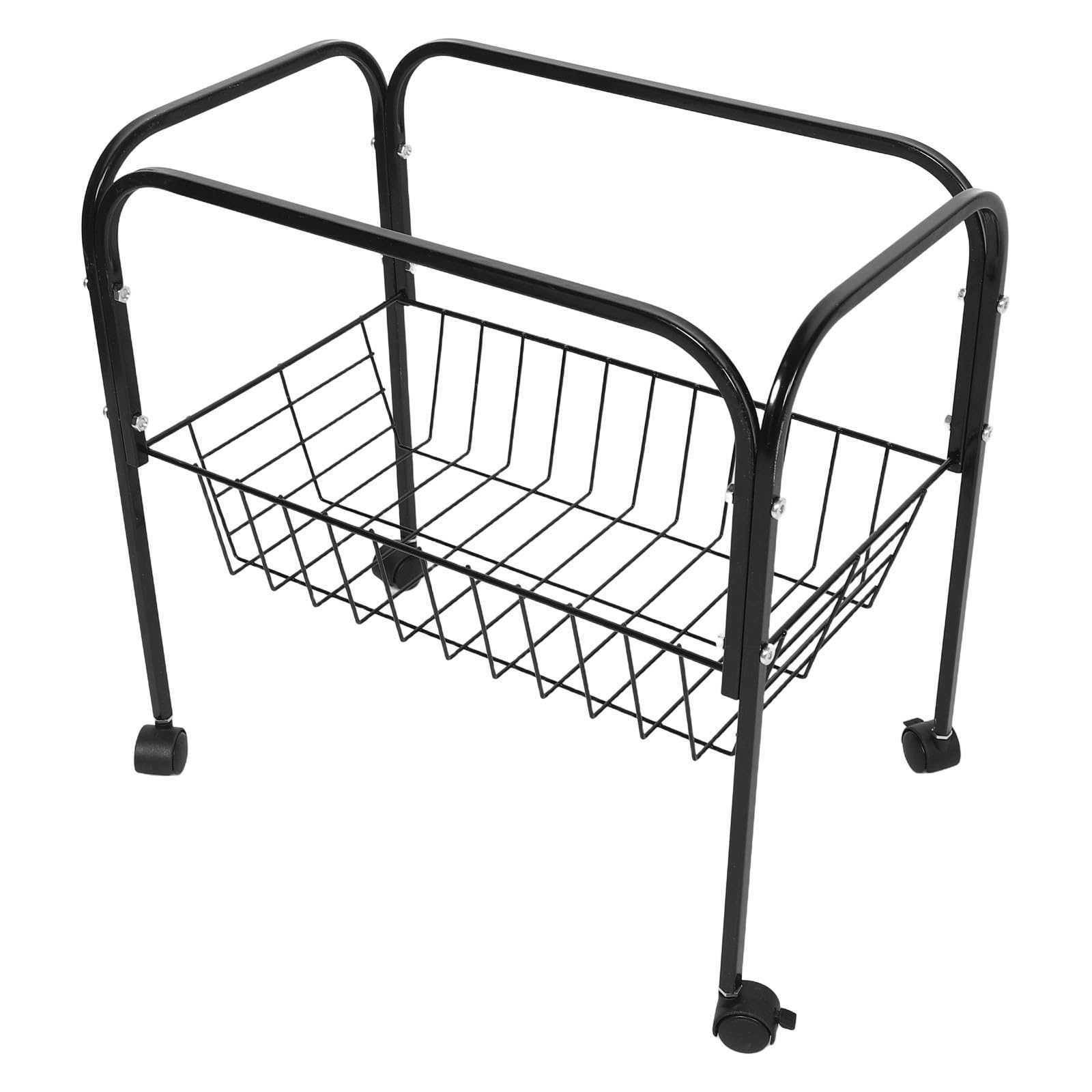 TOYANDONA Soporte para Jaula de Pájaros con Ruedas y Estante de Hierro Negro, Compatible con Jaulas Cuadradas y Conure, Construcción Estable para Interior y Balcón