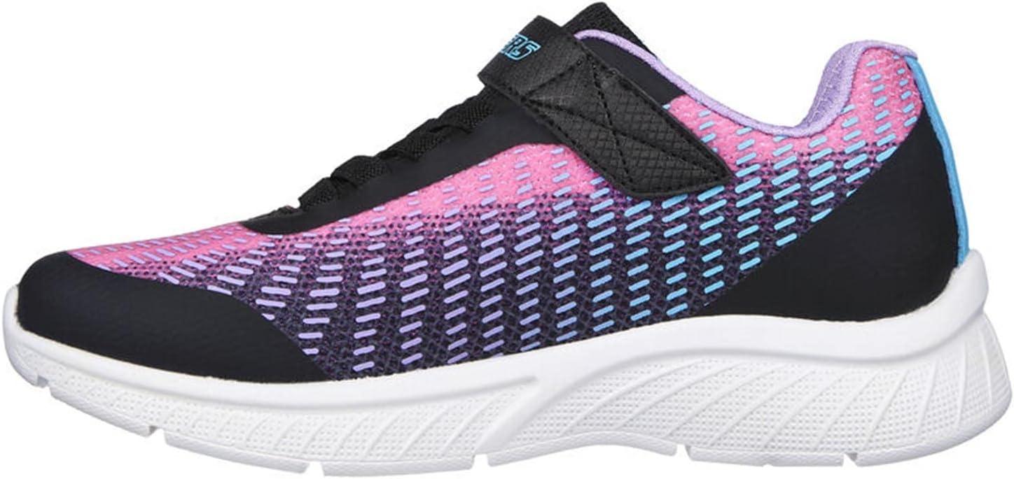 Skechers Kids Girls Microspec Plus-Disco Dreami Sneaker, Black/Multi, 1 Little Kid