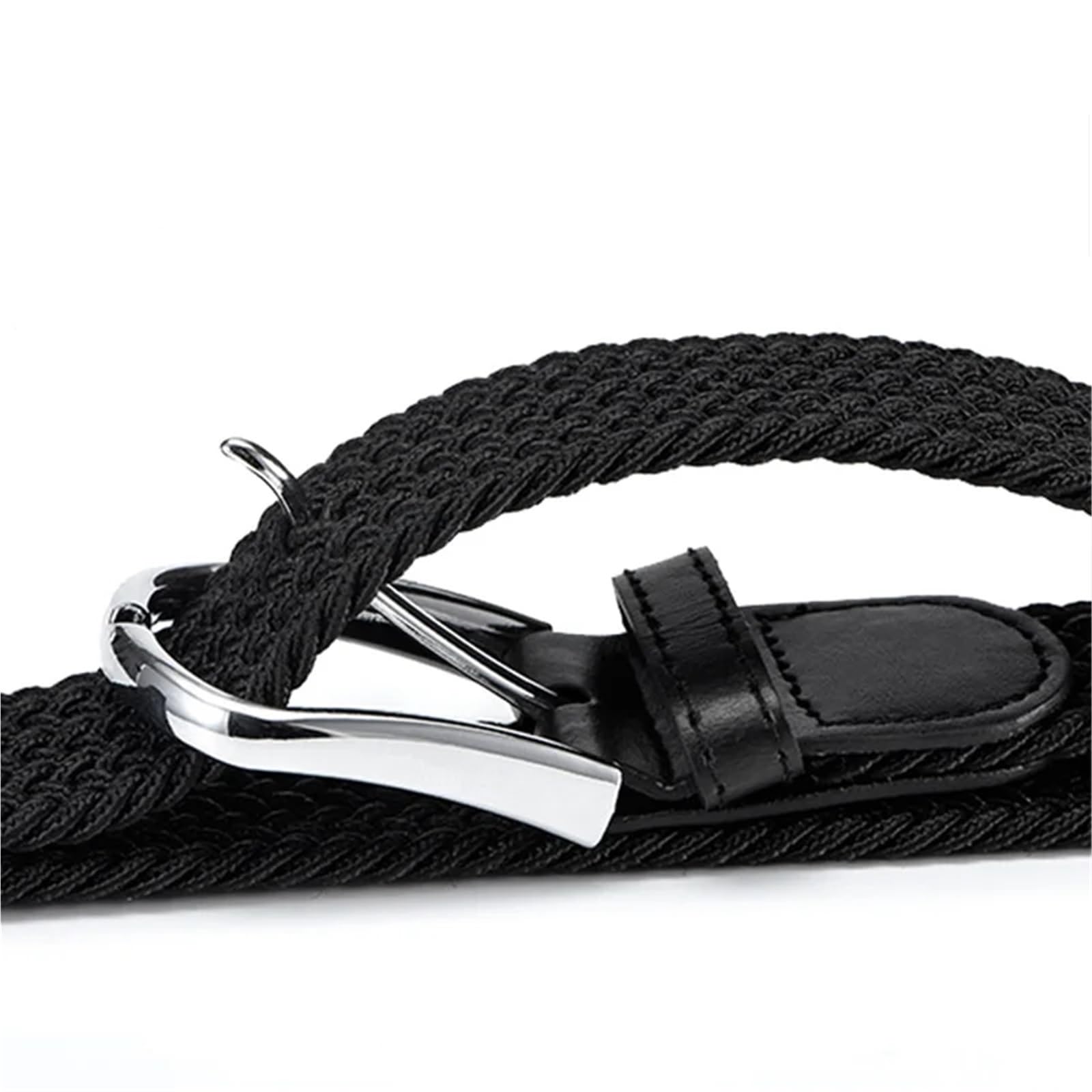Ceinture Homme 2 pièces Ceinture Toile Ceinture Hommes Ceinture élastique Doux tissé Ceinture élastique Femmes Ceinture décontractée pour Jeans(Brown,125cm)