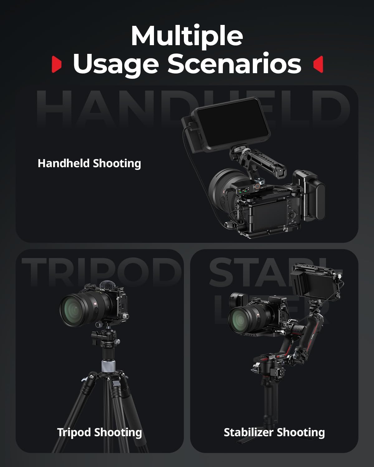 SmallRig ZV-E1 Cage Kit with Silicone Grip and Cable Clamp for HDMI, Full Camera Cage Kit for Sony ZV-E1, Built-in Quick Release Plate for Arca-Type, Cold Shoe Mounts, for DJI Mic 2 - Image 8